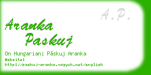 aranka paskuj business card